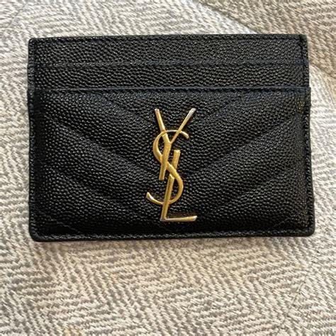 ysl card holder dollar sign